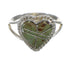 Turquoise Silver Southwestern Heart Ring Size 7-3/4 YX80285